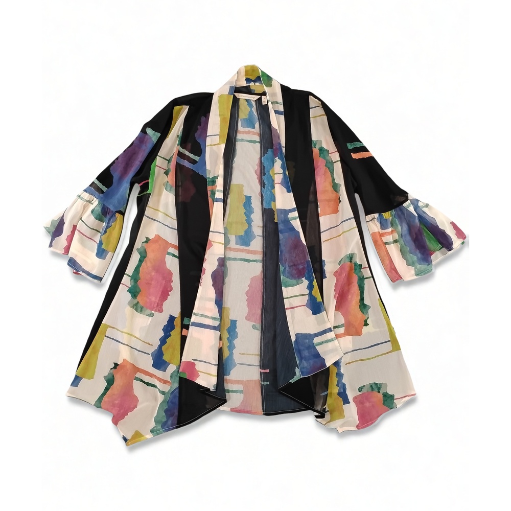 Soft Surroundings Kimono Small Polyester Boho Festival Resort Duster Cardigan